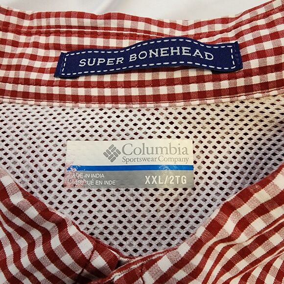 South Carolina Gamecocks Shirt Men XXL Gingham Check Columbia PFG Super Bonehead - Picture 3 of 16